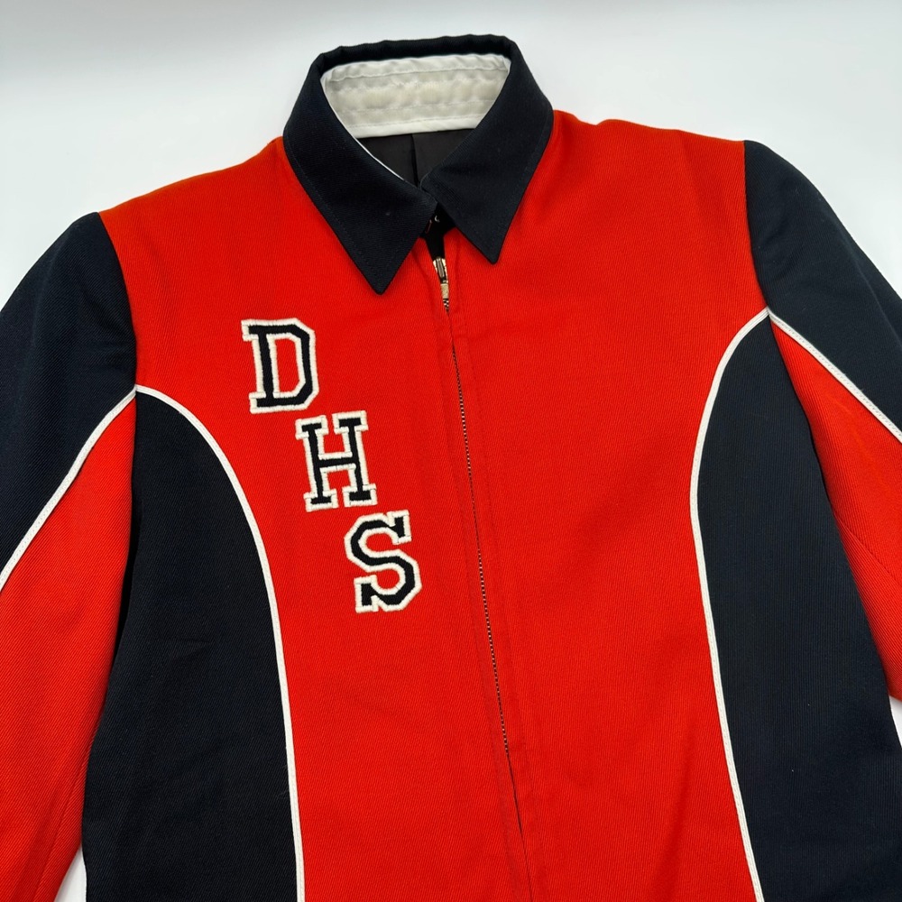 Vintage DHS Marching Band Jacket Red Black‎ Uniform Zip Up Size 56 Costume Retro - Picture 2 of 14